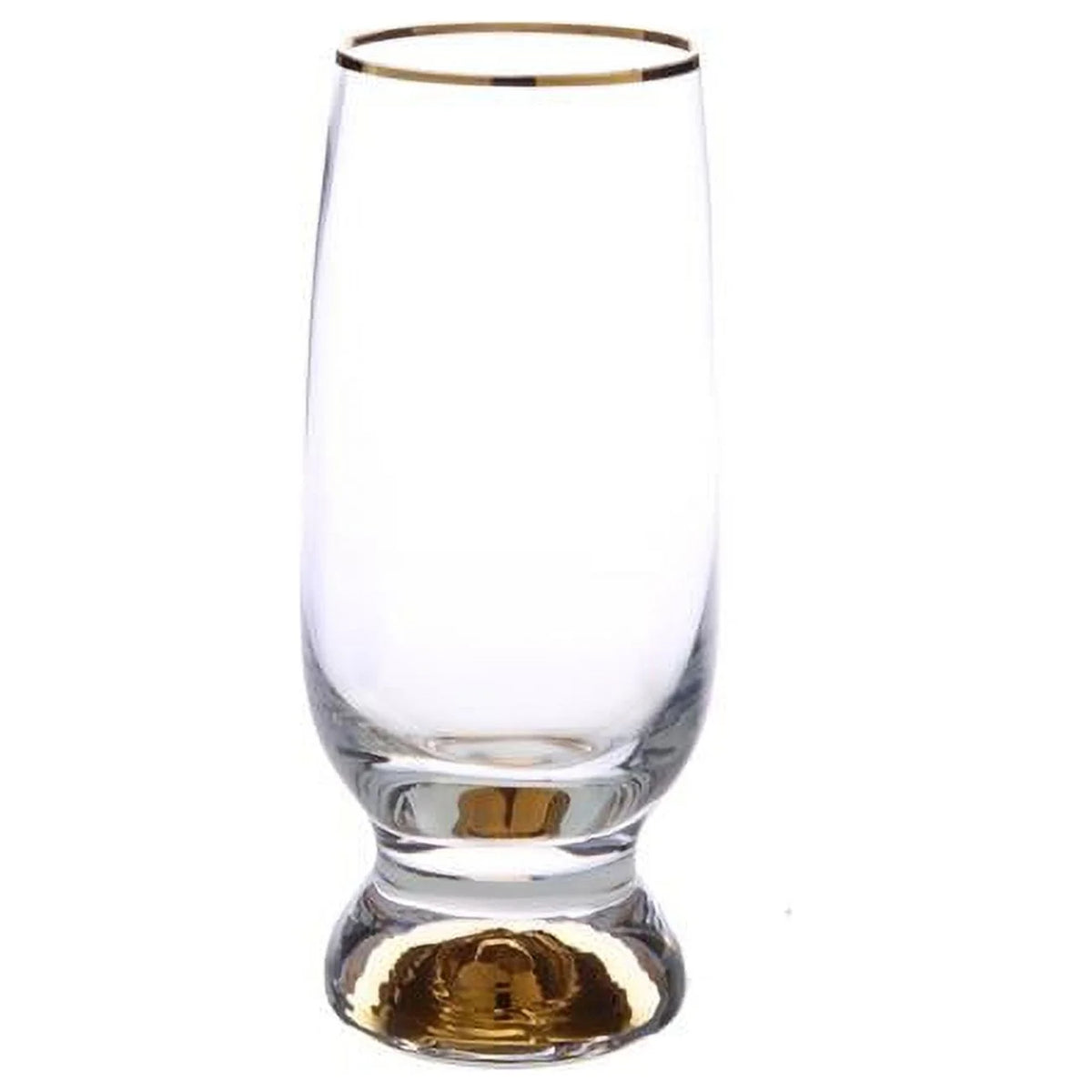Set of 6 Gold Stem & Rim Goblets K5921