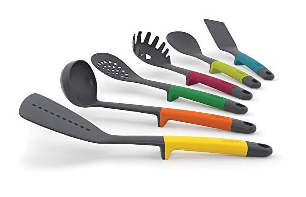 6-piece Nylon Silicone Kitchen Utensil Set with Rotating Storage Stand H303658