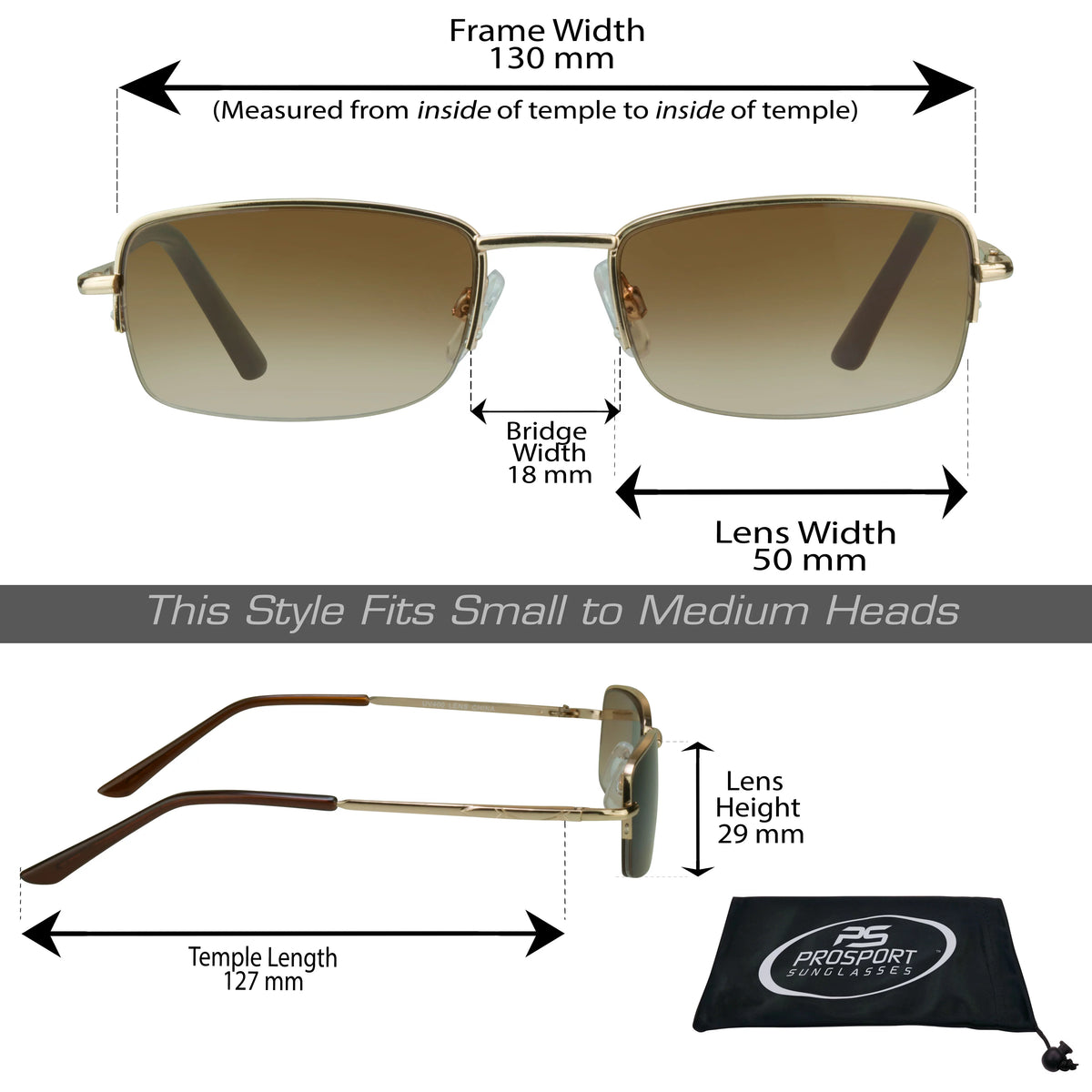 Gunmetal & Gold Square Reading Sunglass U62872