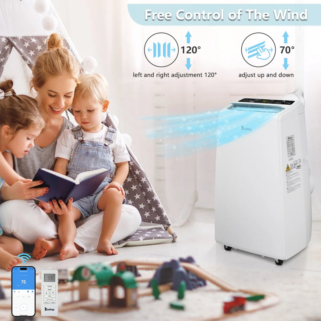 5100 BTU Portable Air Conditioner & Dehumidifier with Remote, White O60883