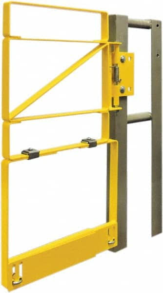 Carbon Steel Yellow Powder Coat Clamp-On Self-Closing Safety Gate L535929