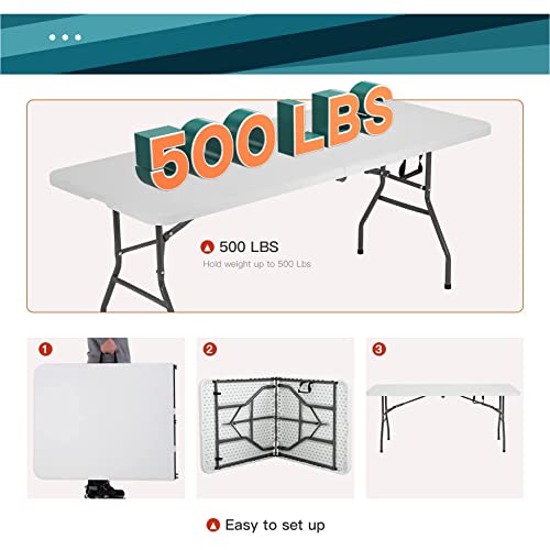 6FT Heavy Duty Folding Table with Handle & Lock X3535