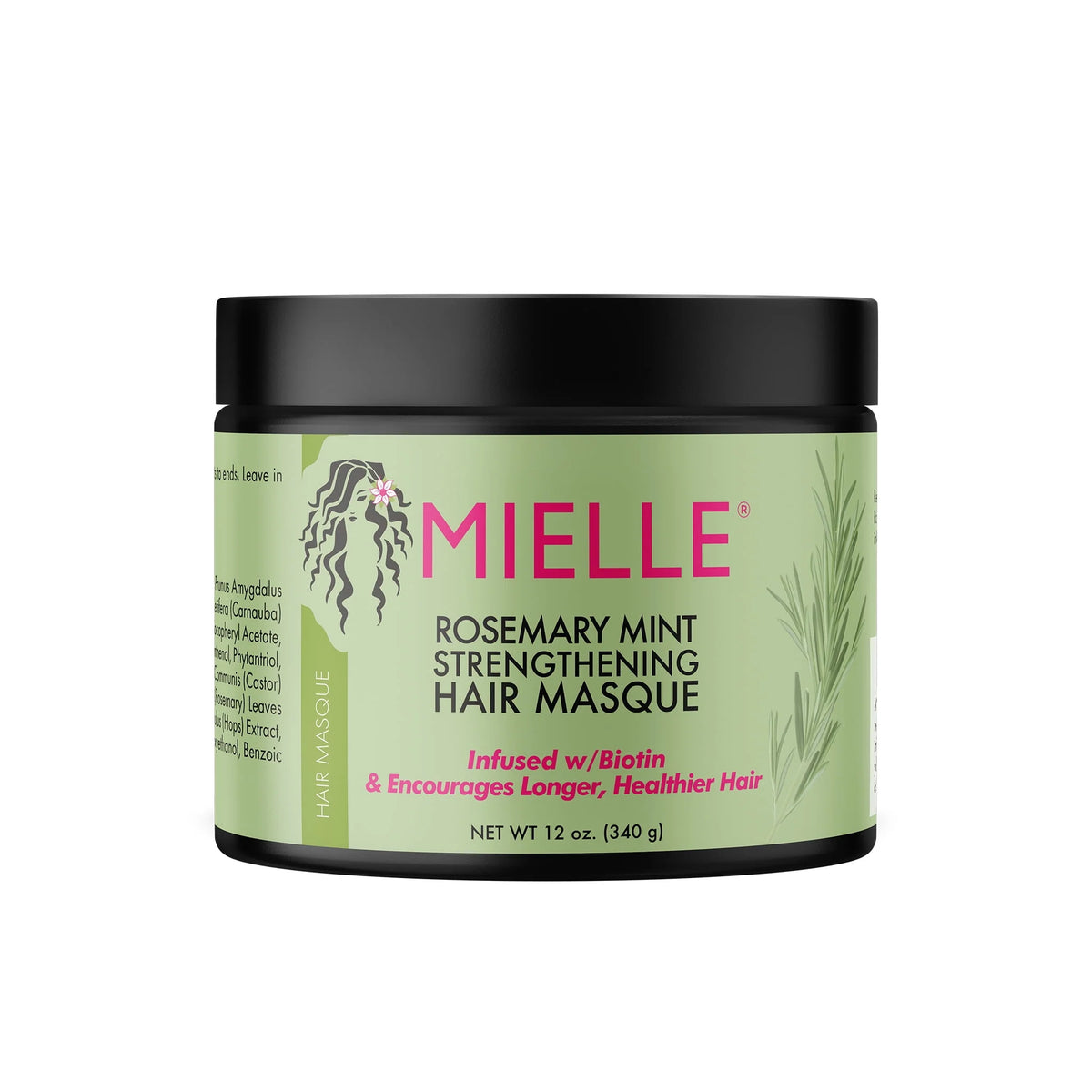 Strengthen Moisturize Nourish Hair Mask with Biotin Rosemary Coco Oil & Honey 12 Oz B830835