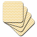 Yellow and White Chevron Zig Zag Coasters Set of 8 G4632