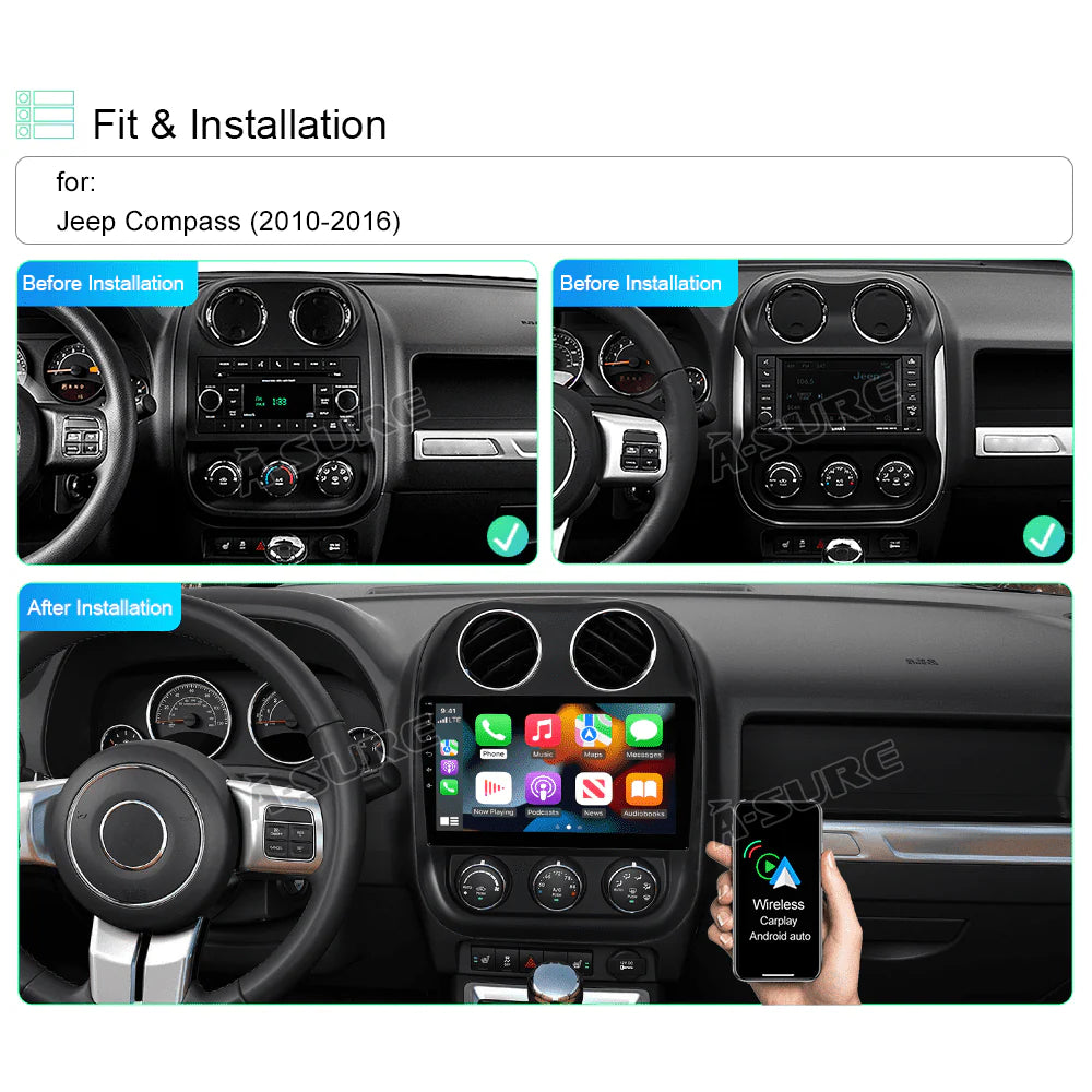 10 Wireless Carplay Android Car Radio Stereo 32GB L684