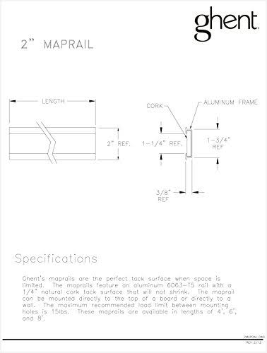 Aluminum Maprail with Cork Insert K8479