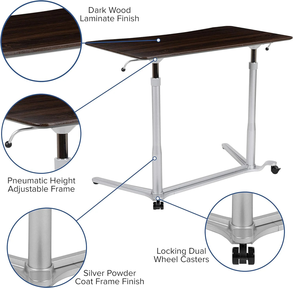 Wood Grain Ergonomic Standing Desk Y483557