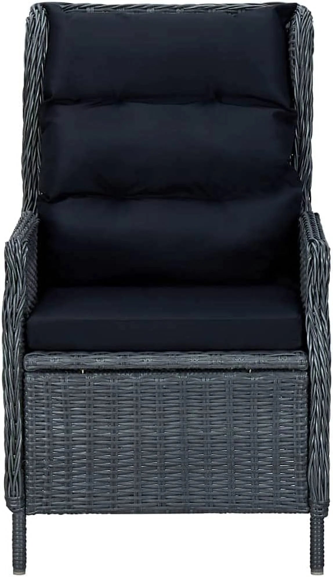 5 Piece Acacia Wood Patio Lounge Set with Dark Gray Cushions K33418