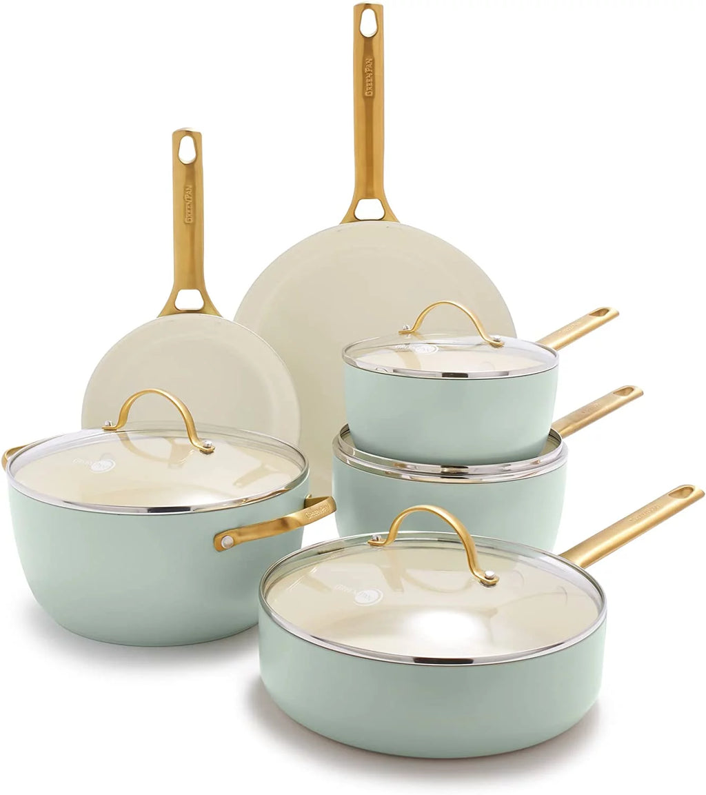 Hard Anodized Ceramic Nonstick 10 Piece Cookware Set W2008