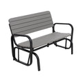 Polyethylene Outdoor Glider Bench Gray S57988