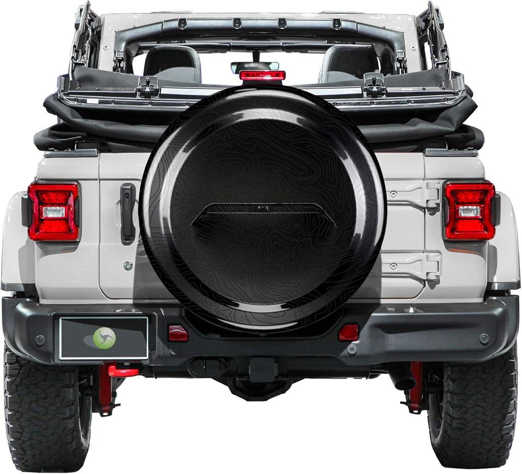 Black-Textured Rigid Tire Cover I615