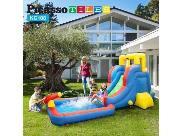 Inflatable Bouncing House with Pool Area, Climbing Wall T866