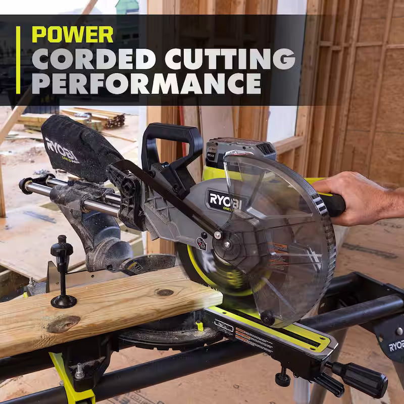 18V Brushless Cordless 10 in. Sliding Compound Miter Saw Kit with Battery, Charger, and Stand C4947