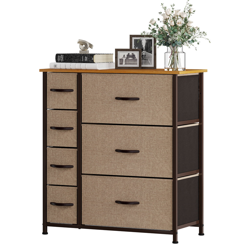 Gray Metal Fabric Wood Drawer Chests L54129