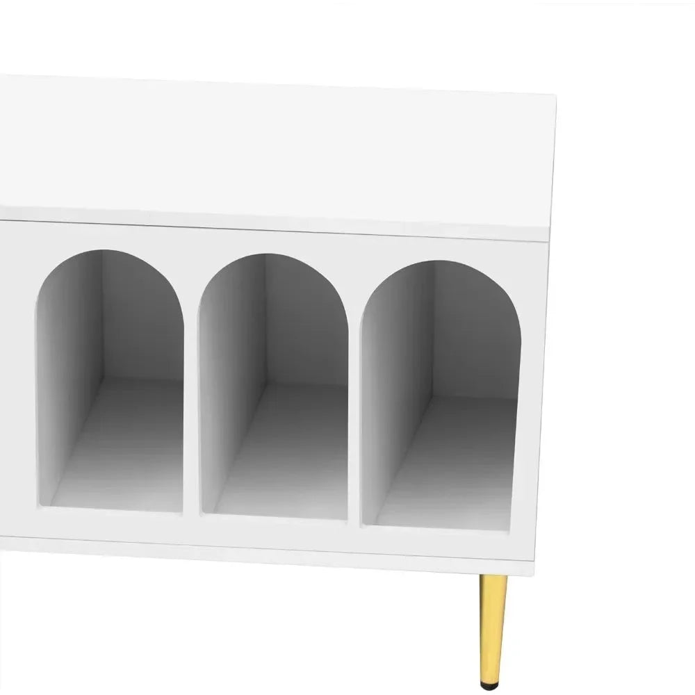 3 Shelves 2 Cupboards TV Stand Cabinet M5198