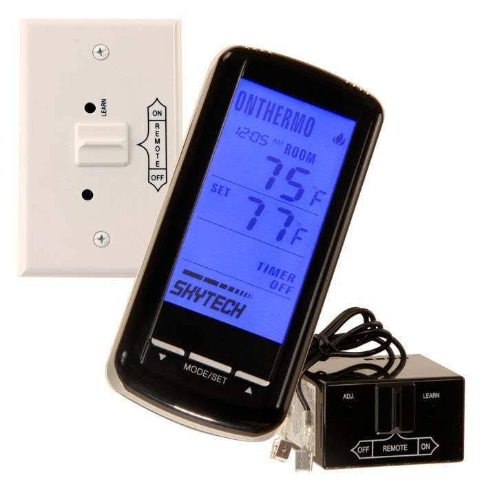 Black Fireplace Remote Control with Backlit Touch Screen H907336