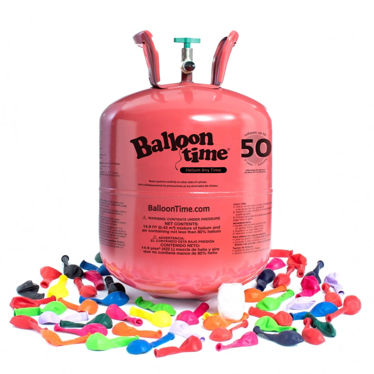 12in Jumbo Helium Tank Kit with Latex Balloons P707048