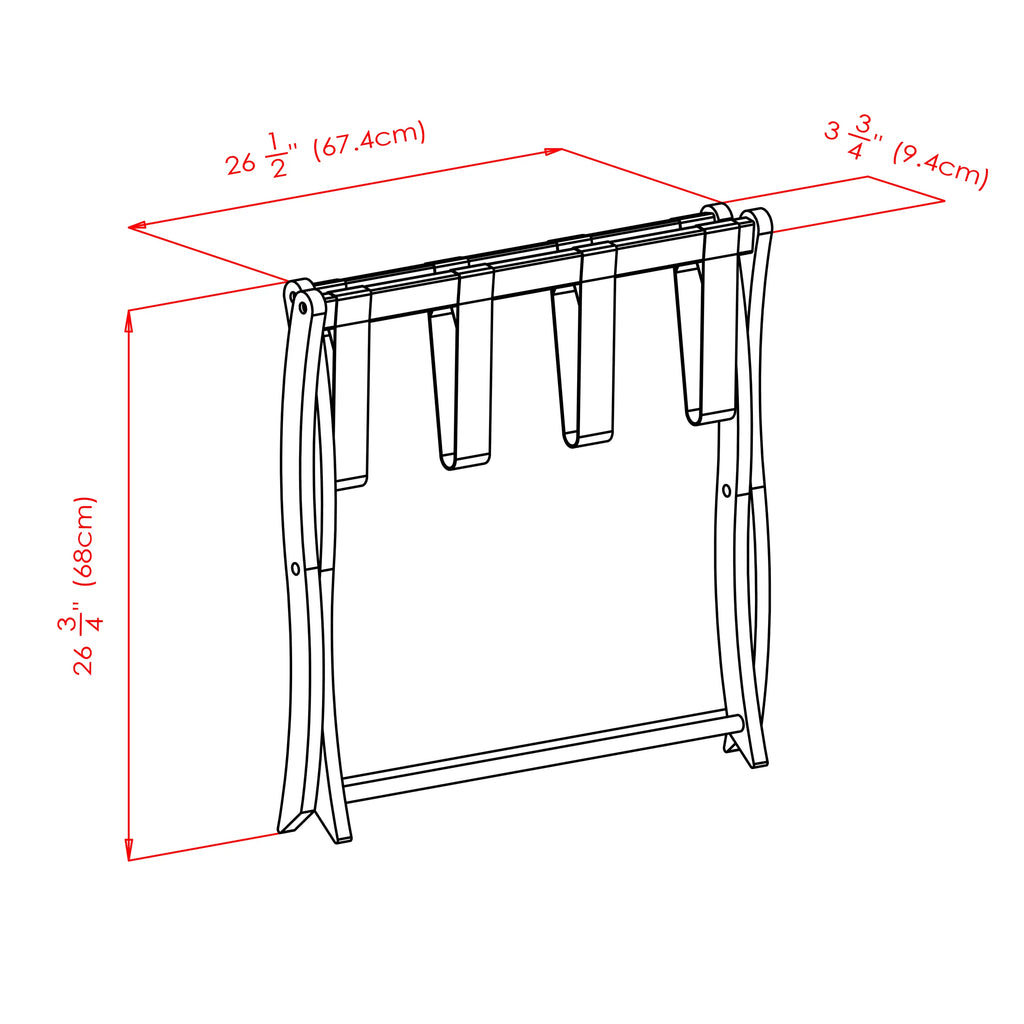 Walnut Wood Luggage Rack T750251