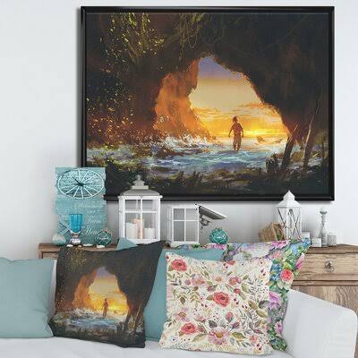 Painting on Canvas Black Floater Frame 30x22 T62610