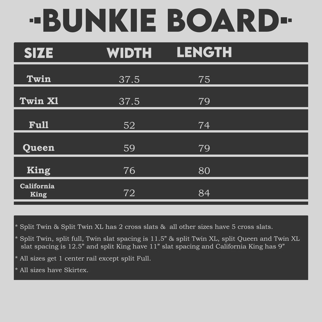 1.5 Split Wood Bunkie Board Queen K46498