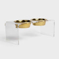 Clear Double Bowl Pet Feeder P121