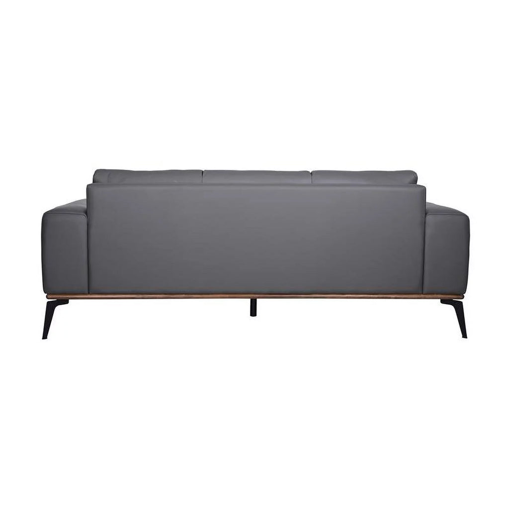 Gray Top Grain Leather Sofa M8633