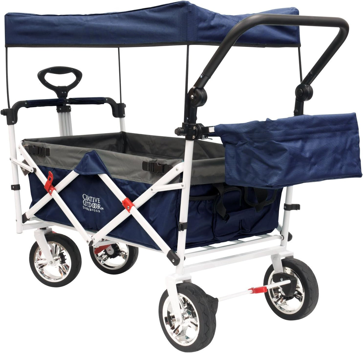 Collapsible Folding Wagon Cart with Sun & Rain Shade R46400