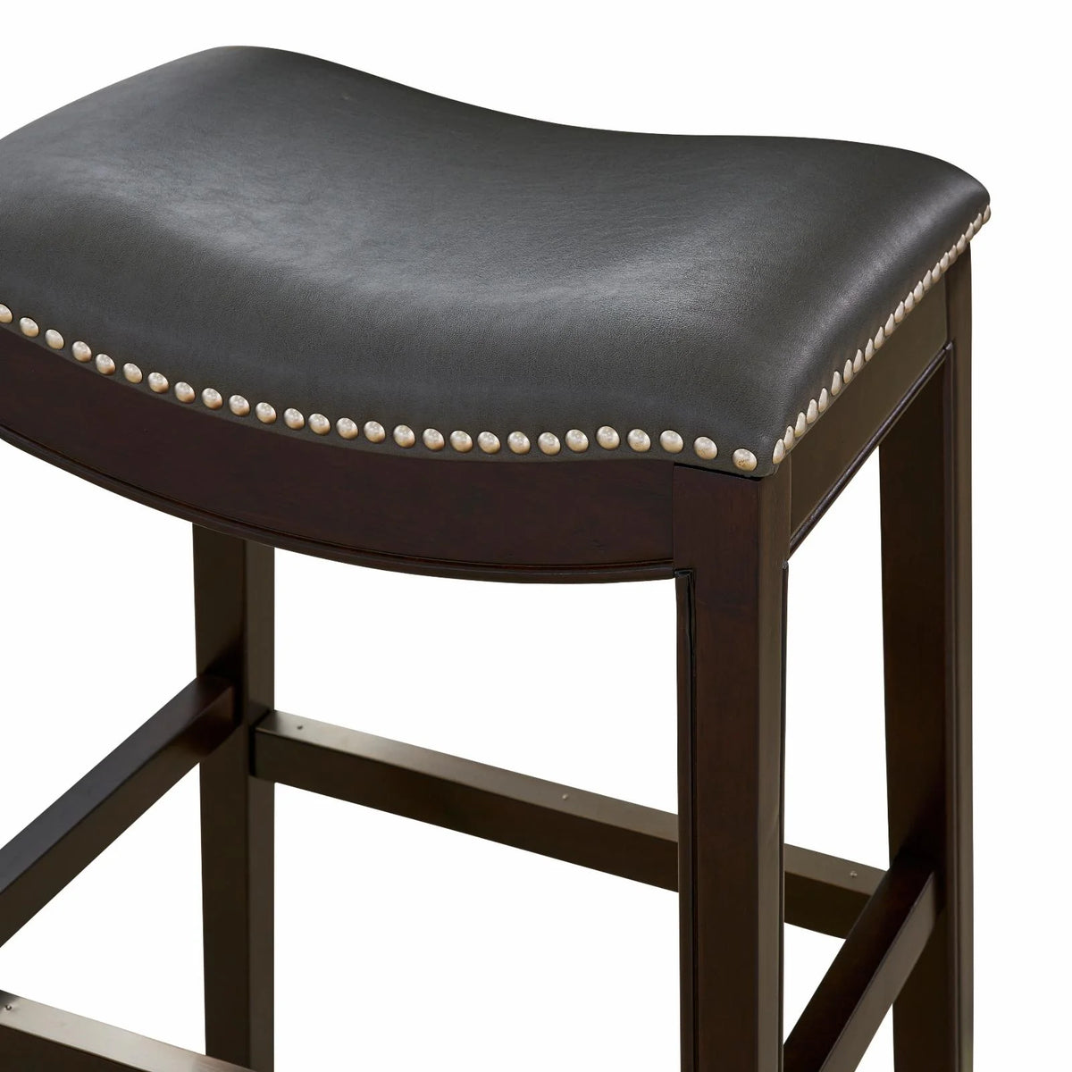 Gray Faux Leather Barstool W773422