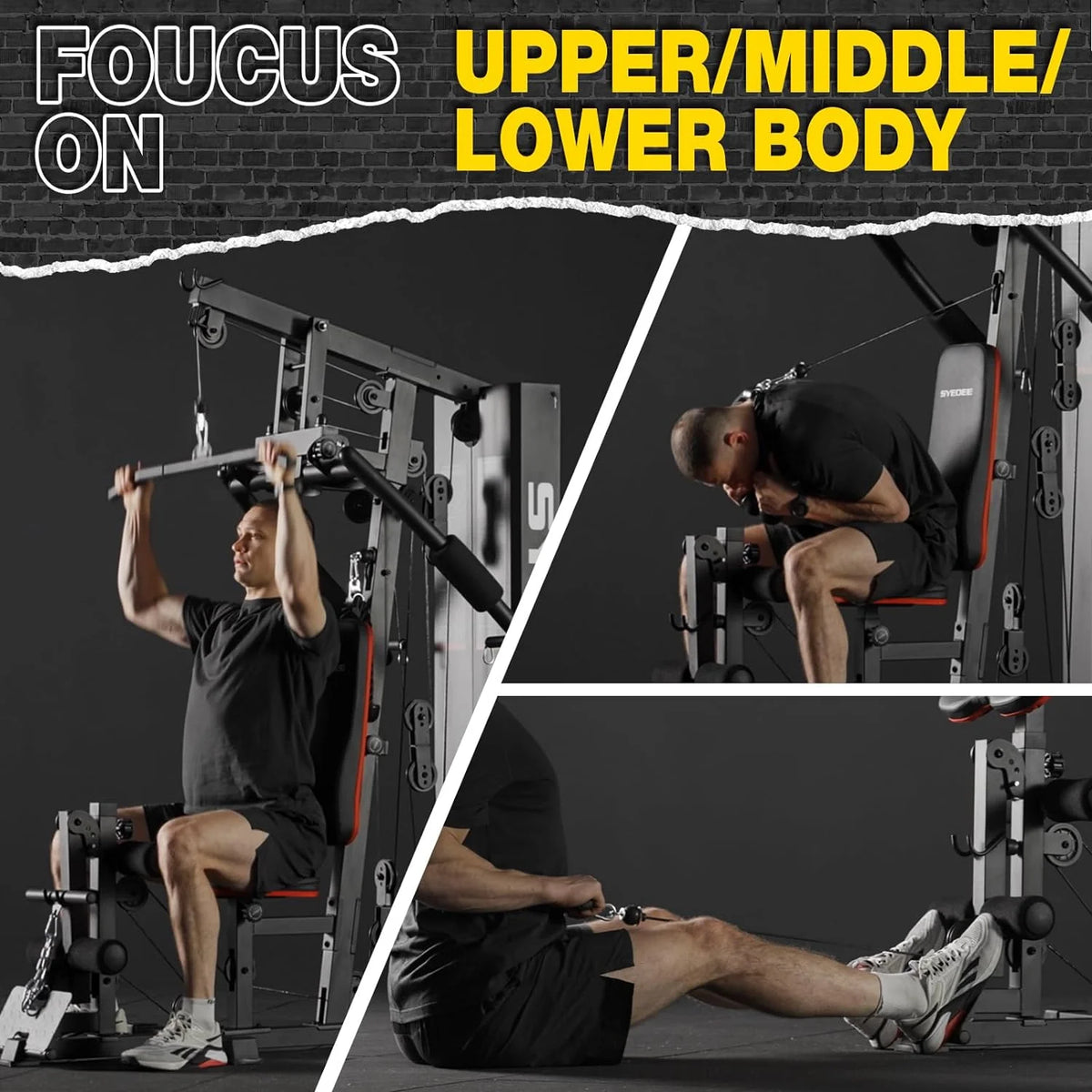 Home Gym Station with 150LBS Weight Stack K1049