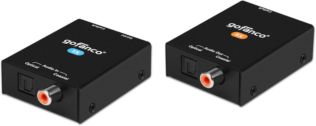 Audio Extender Over CAT5e / CAT6, 1640ft Coaxial/Toslink/Analog Audio S64554