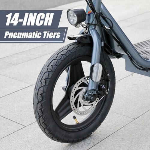 1200W Electric Scooter with Seat, 14" Tire, 500Wh Battery E450