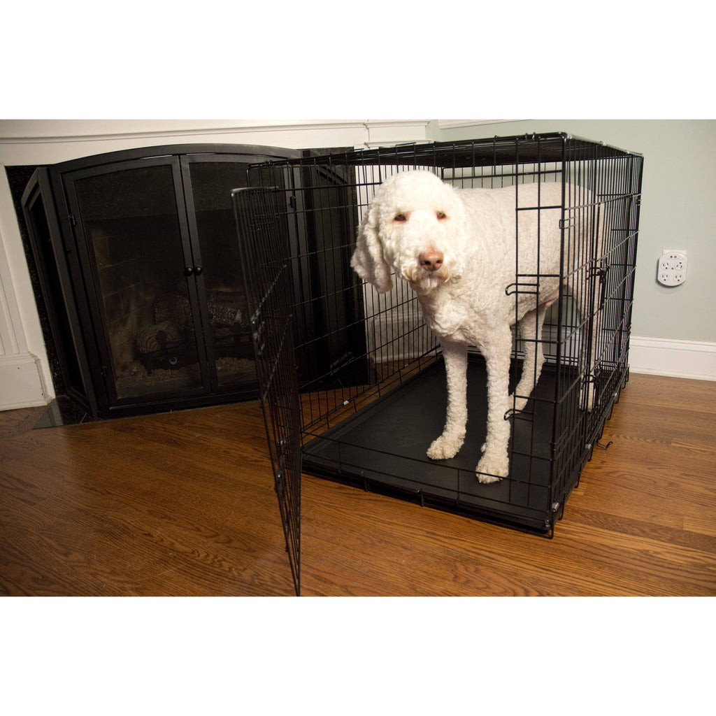 48x22 Foldable Double Door Pet Crate with Divider I8136