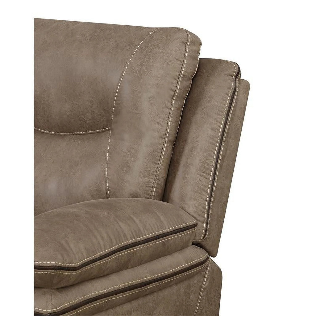 Sand Sofa and Loveseat Recliner 2-Piece Set D328