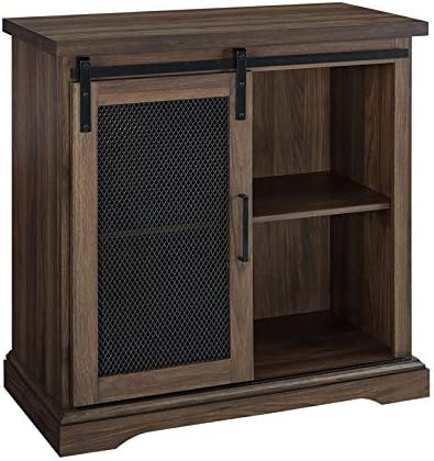Dark Walnut Wood Storage Cabinet J64104