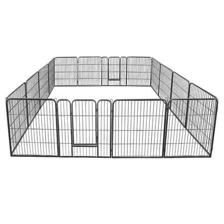 32 inch 16 Panel Foldable Metal Pet Playpen Y671