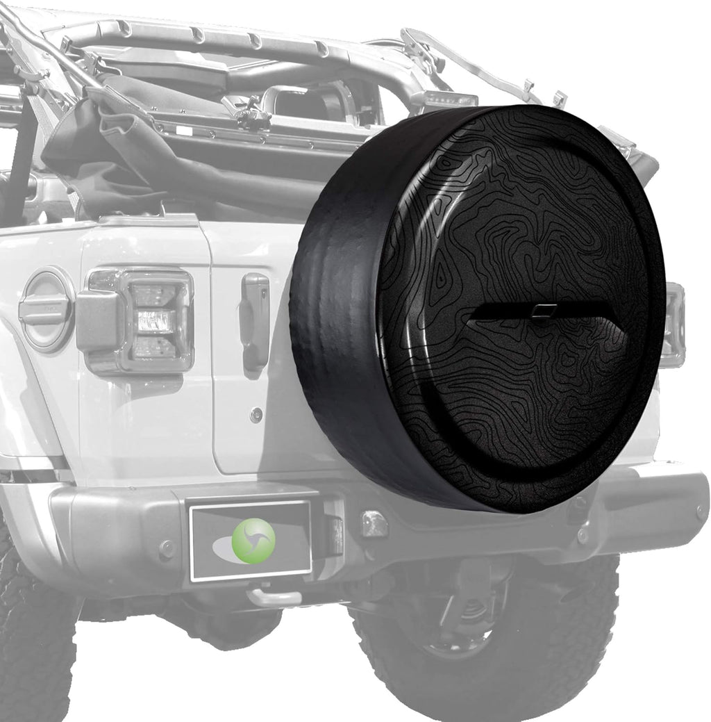 Black-Textured Rigid Tire Cover I615