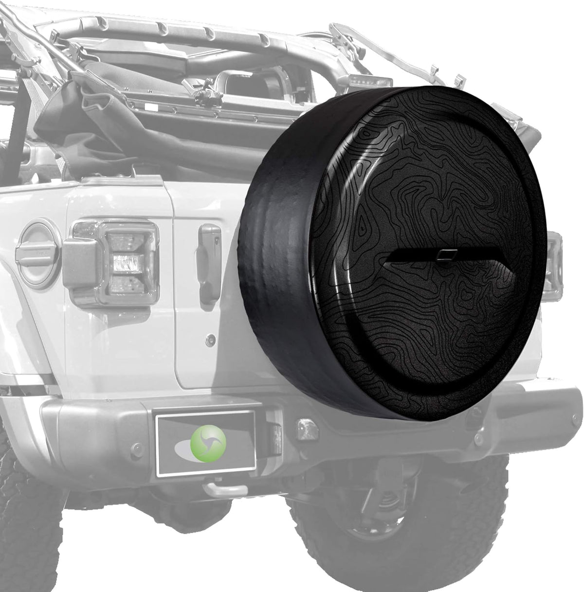 Black-Textured Rigid Tire Cover I615