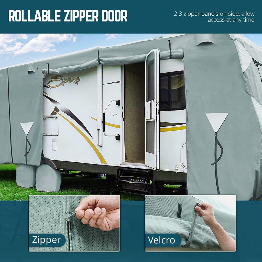 5 Layers RV Cover Fits 26'-29' Motorhome with Tire Covers B26063