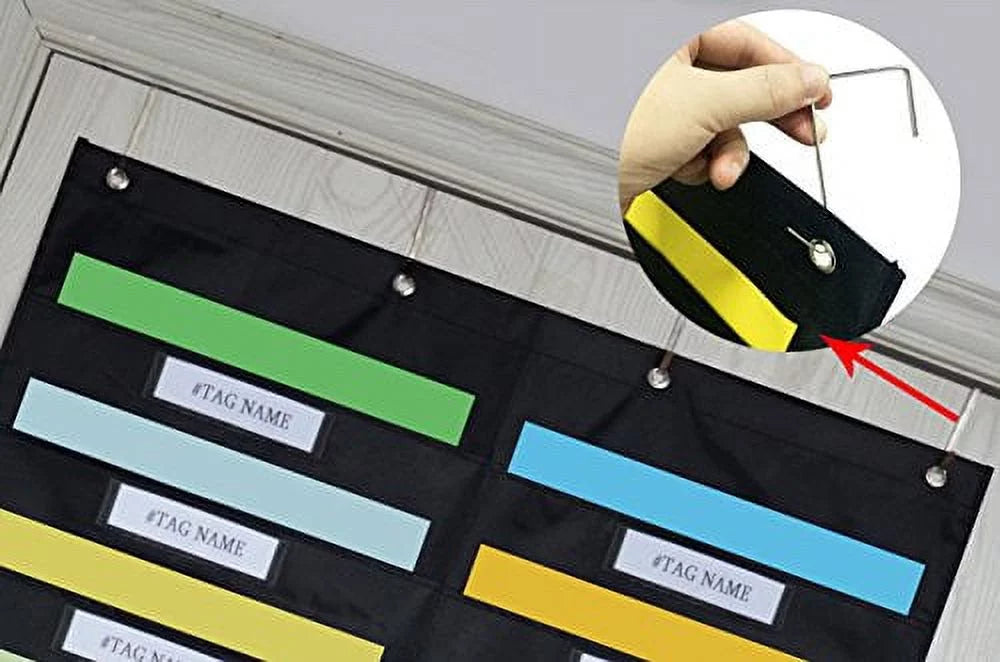 Hanging File Organizer 20 Pocket 6 Tool Pocket Wall Organizer C930