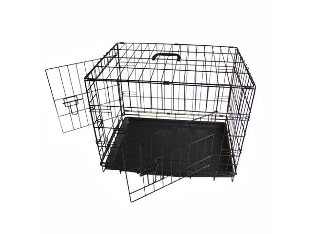 48x22 Foldable Double Door Pet Crate with Divider I8136