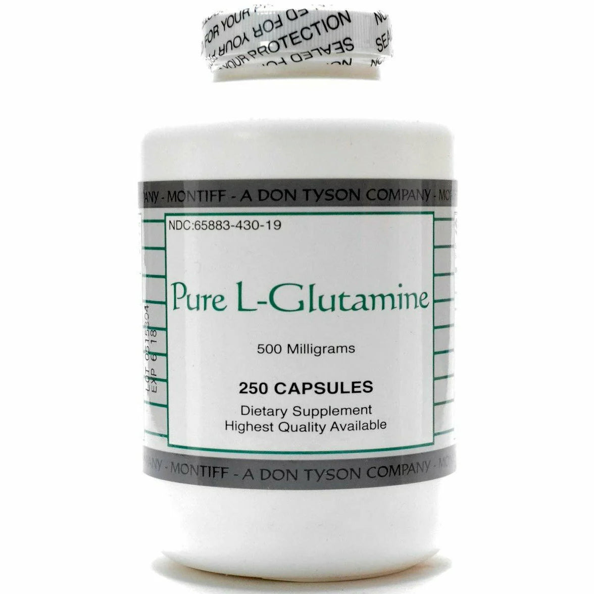 L-Glutamine 500 mg 250 Capsules Y2337