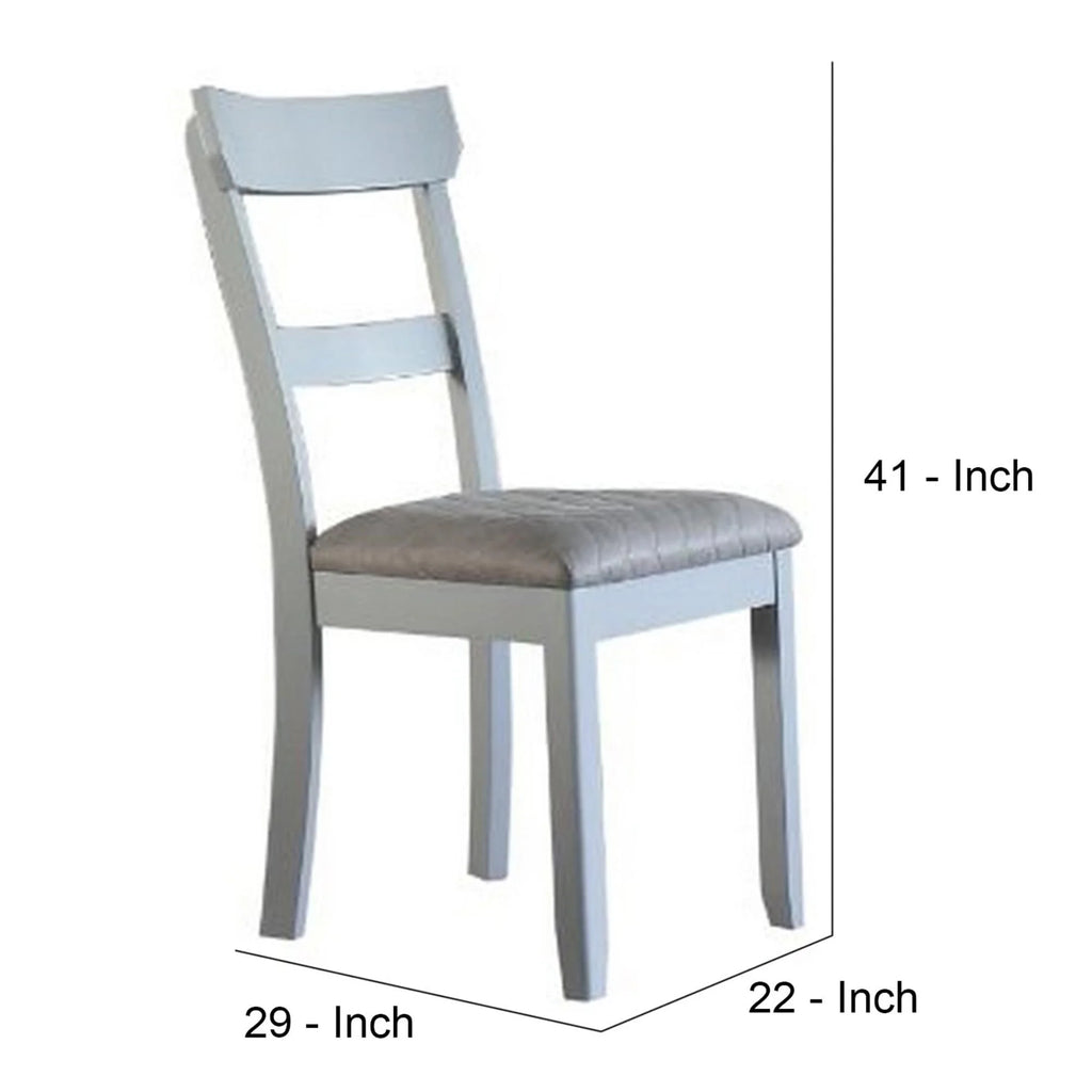 Beige Fabric Side Chair Set of 2 K668940