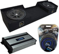 Compatible with 1999-2006 GMC Sierra Extended Cab Dual 12 Sub Box Enclosure & Amp J933
