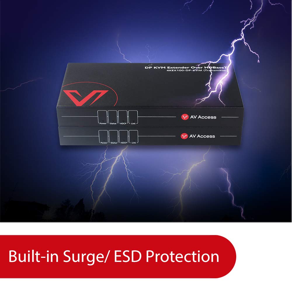 HDMI USB Extender KVM, 100m 4K 60Hz Over Cat5e/6a, 4 Ports USB2.0, RS232, POE F77994