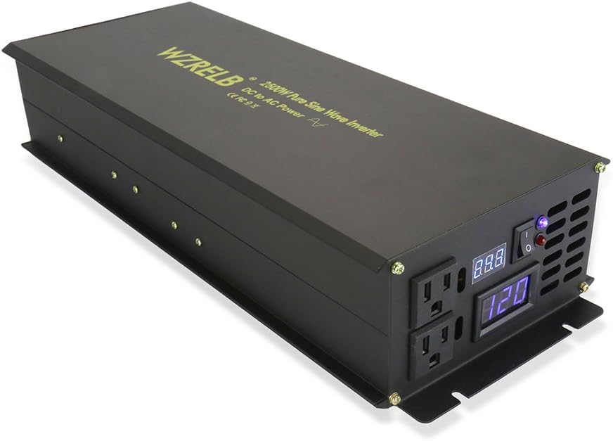 2500W Pure Sine Wave Solar Power Inverter 24V DC to 120V AC A5426