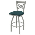 25-inch Swivel Counter Stool with Anodized Nickel Finish L902585