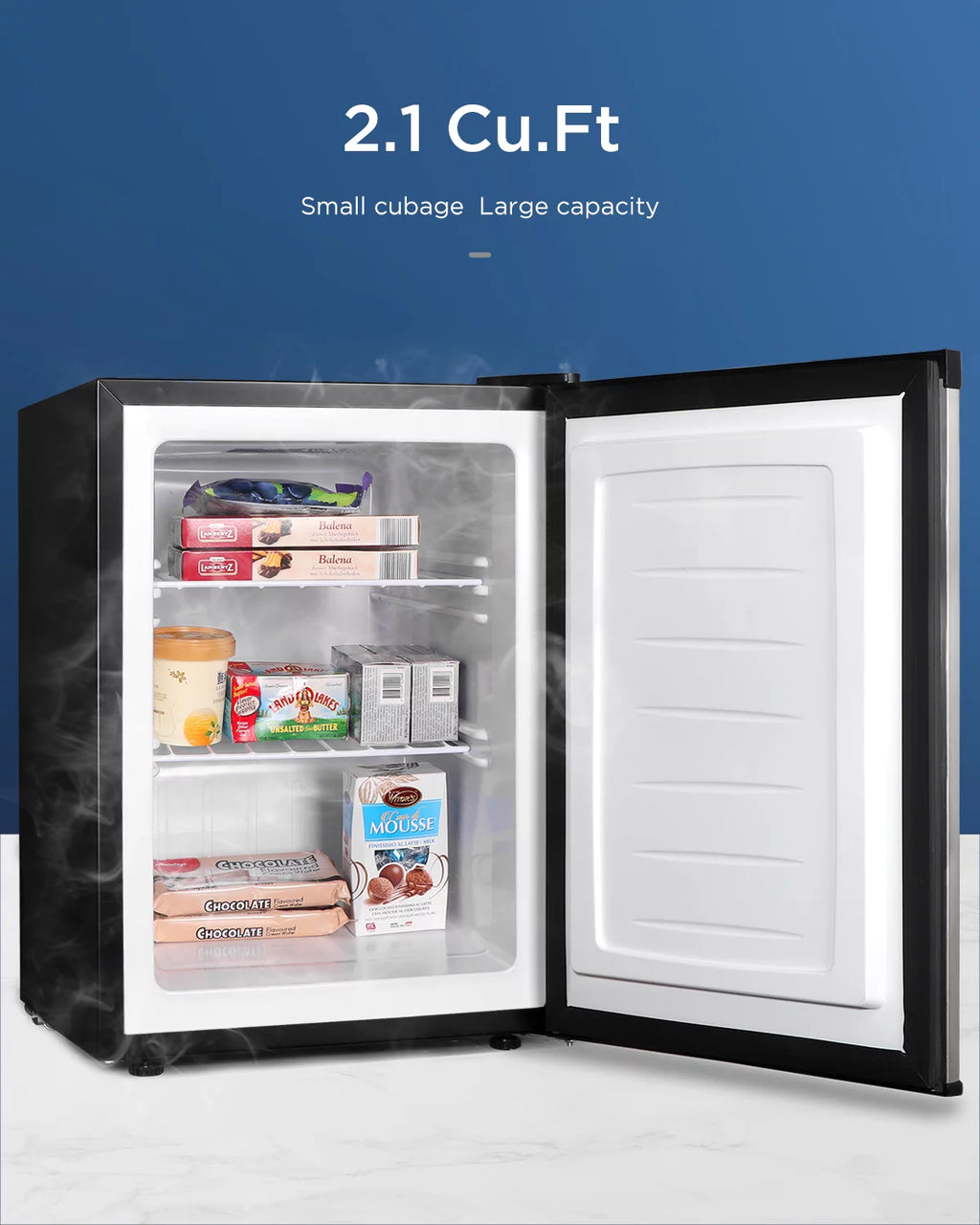 2.1 Cu ft Stainless Steel Upright Freezer X685