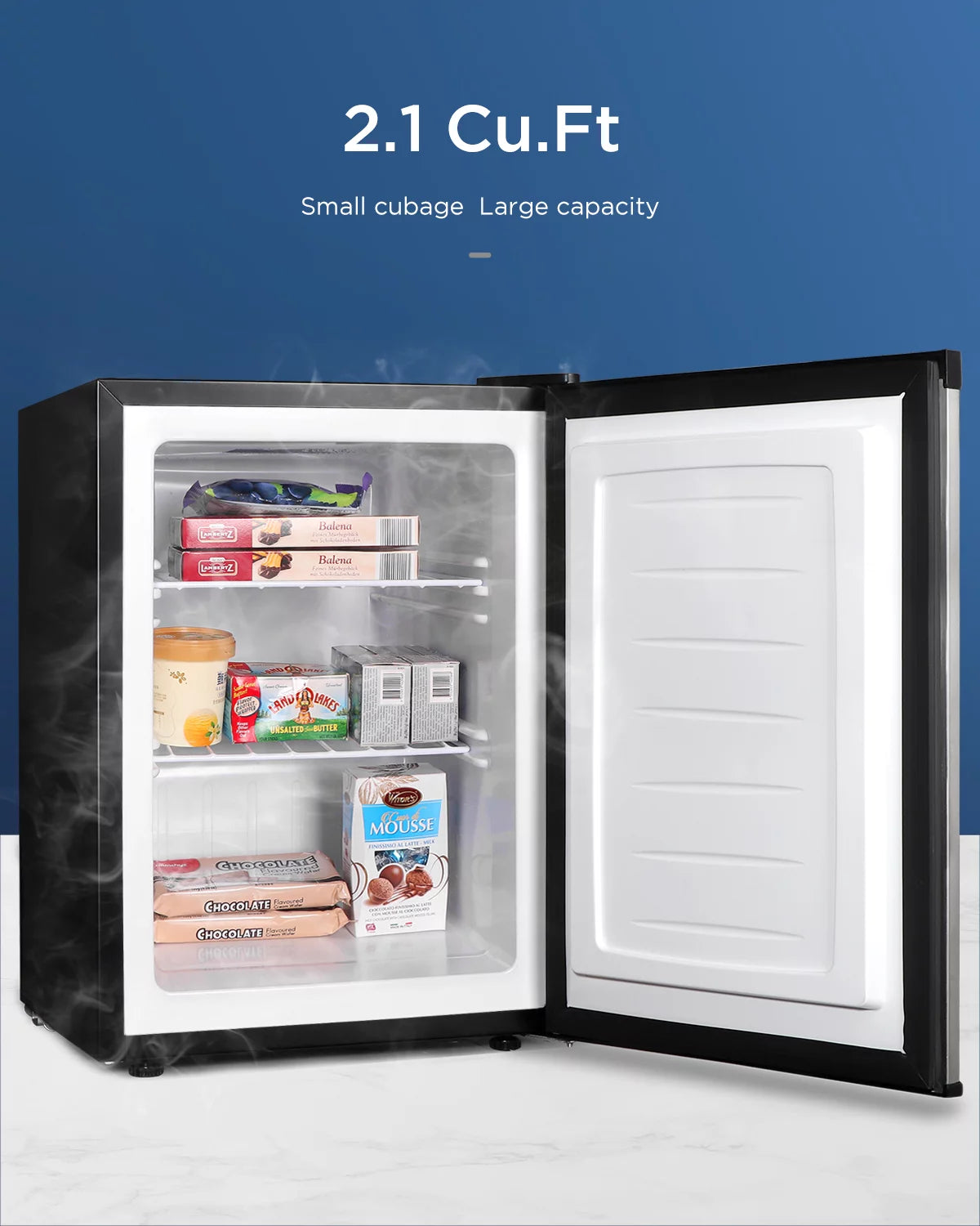 2.1 Cu ft Stainless Steel Upright Freezer X685