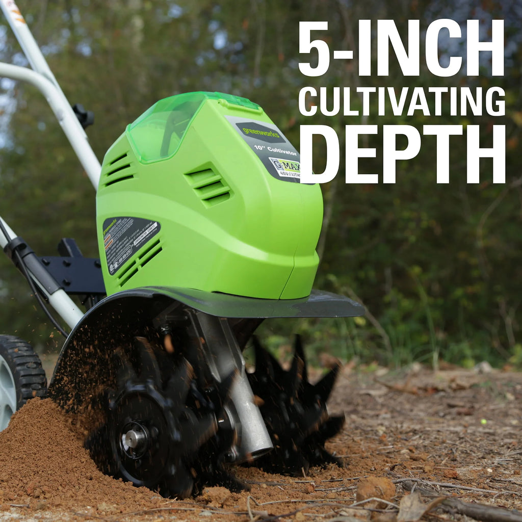 40V 10-inch Cordless Cultivator/Tiller with Battery and Charger S581