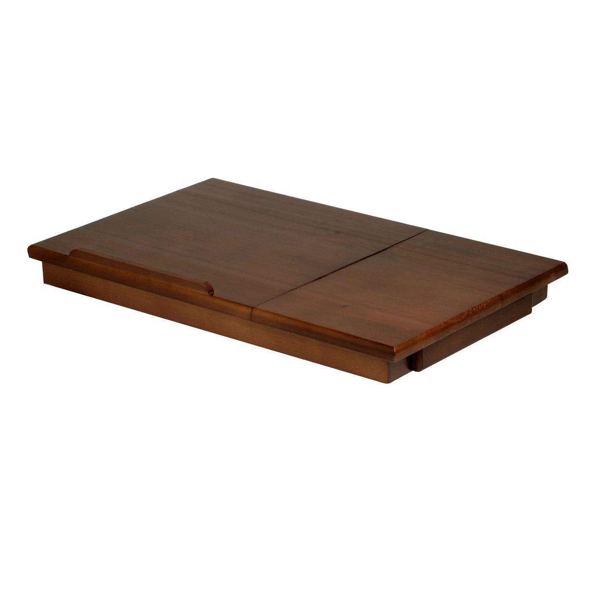 Walnut Wood Flip Top Lap Desk with Drawer F2868